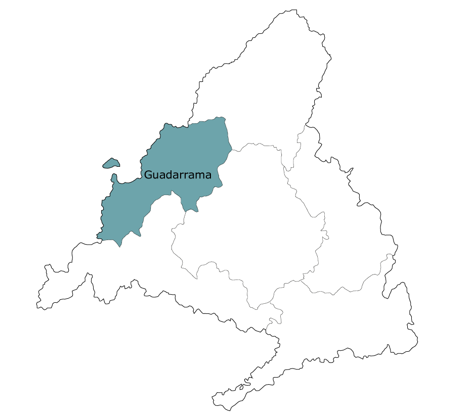 Mapa de la comarca agrícola de Guadarrama