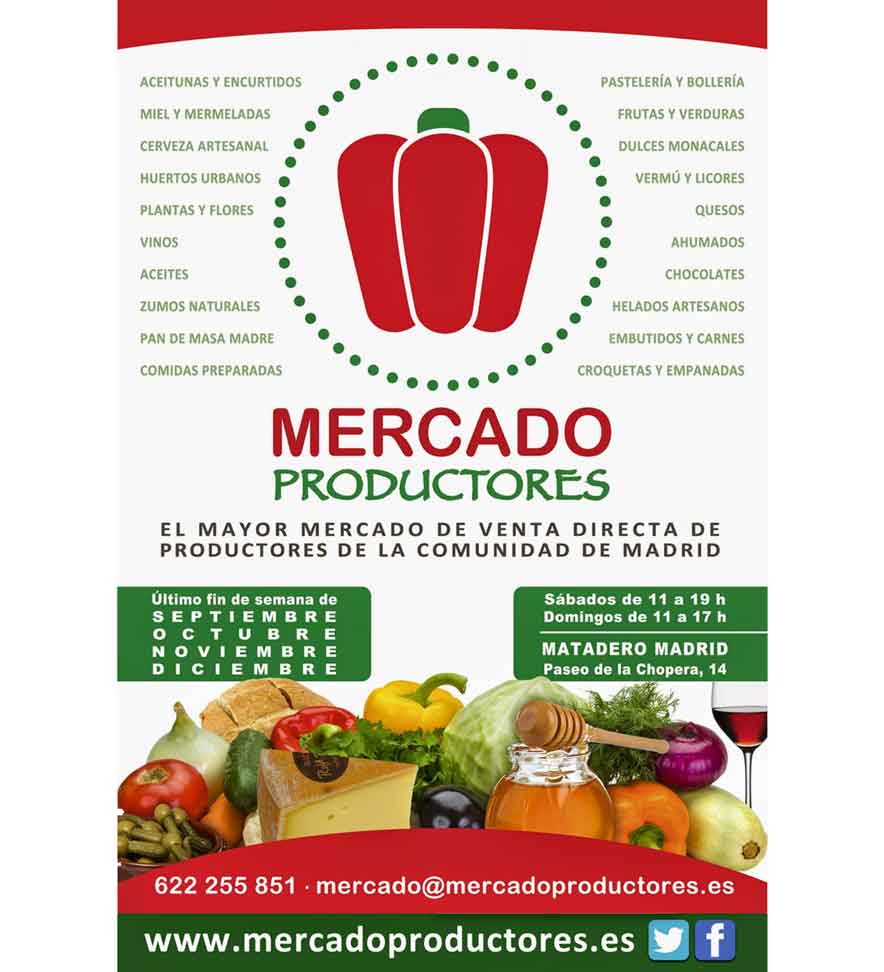 Cartel del Mercado de Productores de Matadero Madrid Mercado de Productores de Matadero Madrid