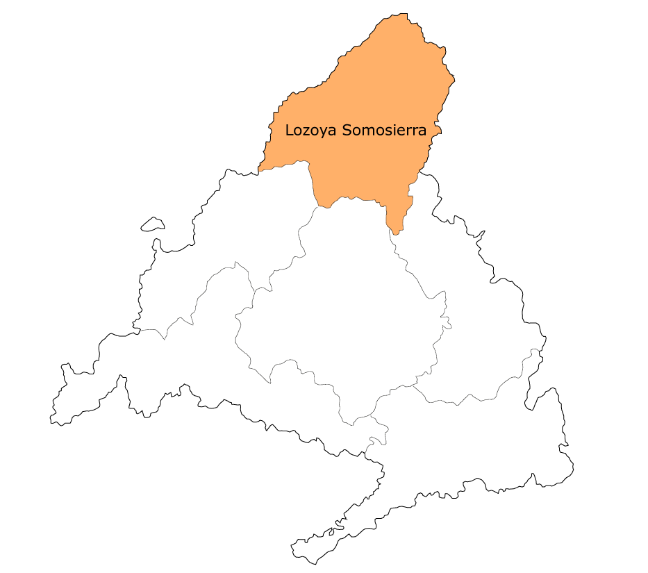 Mapa comarca agrícola Lozoya Somosierra